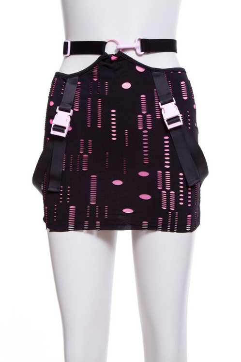 Women's Buckle Mini Skirt