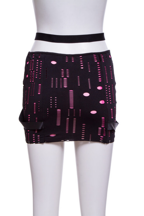 Women's Buckle Mini Skirt