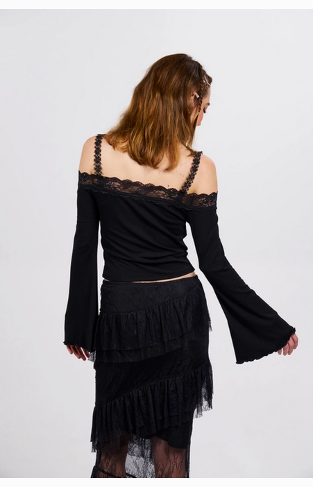 Women's Black Meadow Top