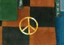 Corduroy Patchwork Large Keychain Peace Sign Coin Purse