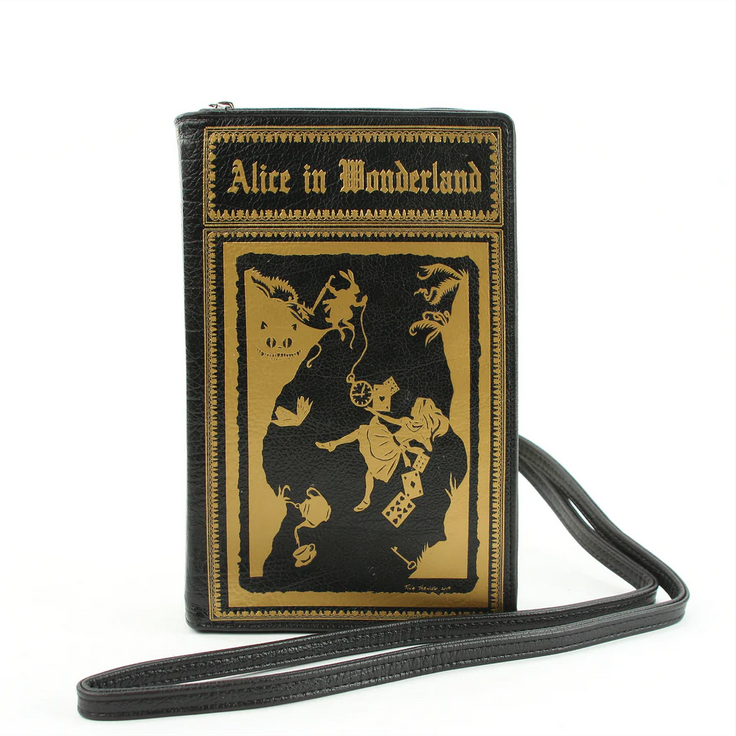 Alice in Wonderland Book Clutch/ Crossbody Bag