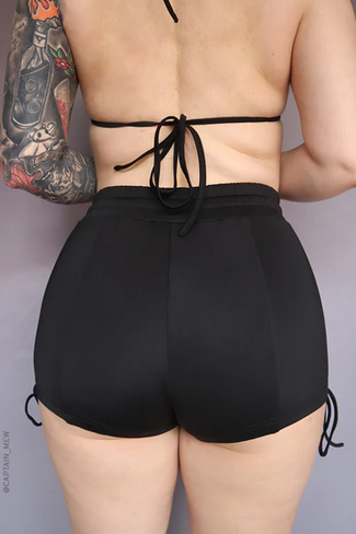 Women's Nylon Spandex Gothic Mira Corset Swim Shorts