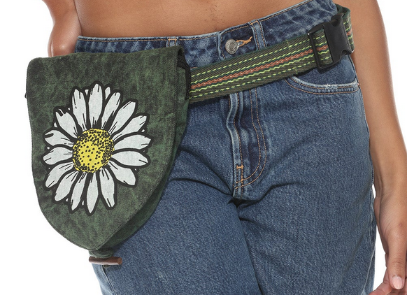 Boho Nature Print Hip Pouch Fanny Pack