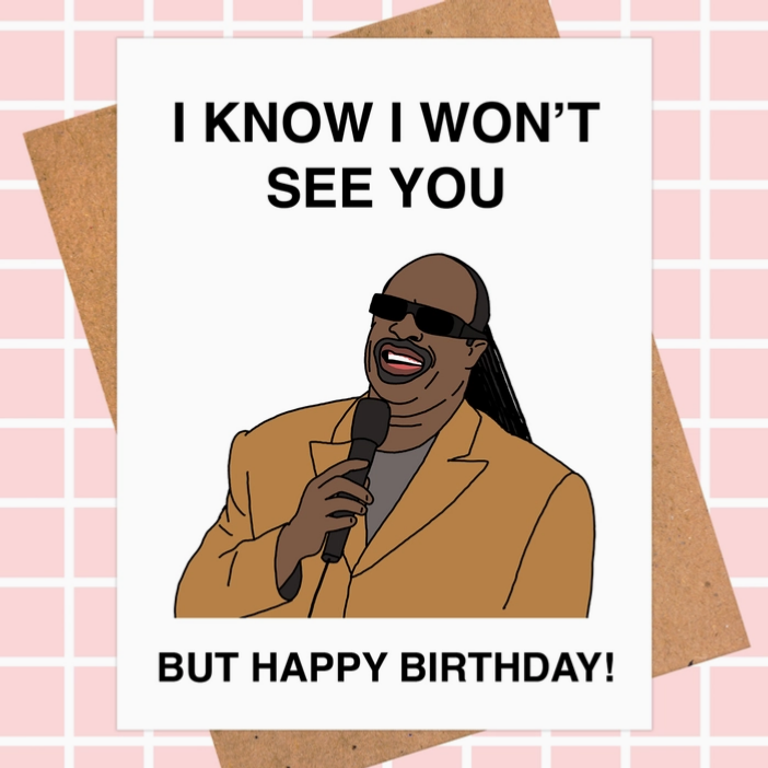 Stevie Wonder "I Know I Won't See You" Card