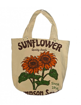 Vintage Rice Sack Print Cotton Tote Bag