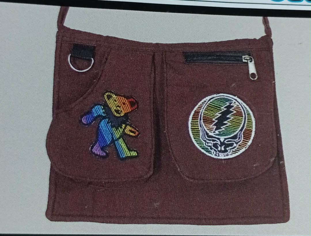 Grateful Dead Embroidered Triple Pocket Computer Bag