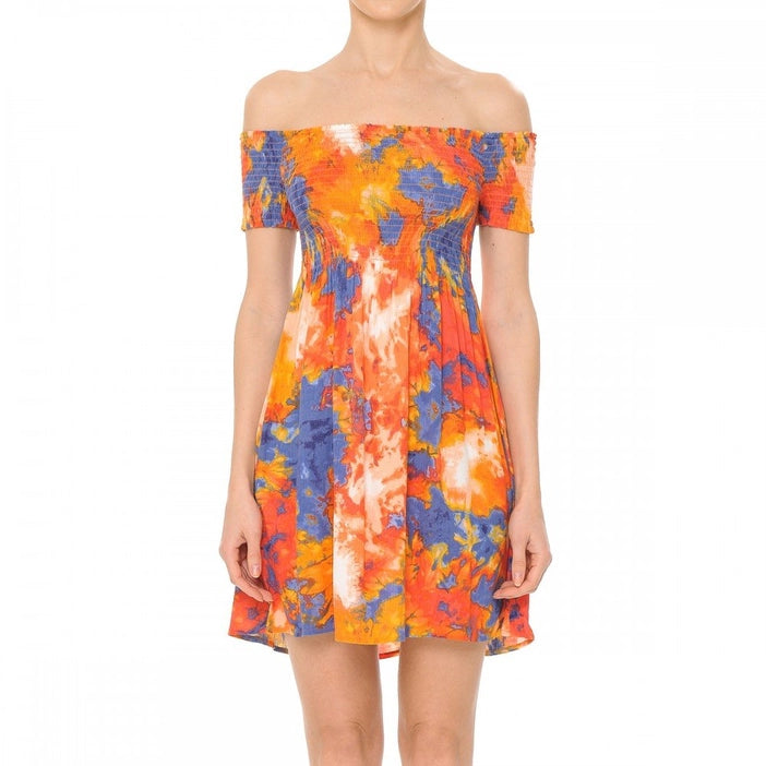 Women's Tie Dye Print Mini Dress