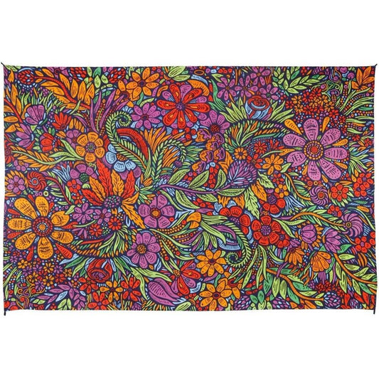 3D Lush Flower Art Tapestry - HalfMoonMusic