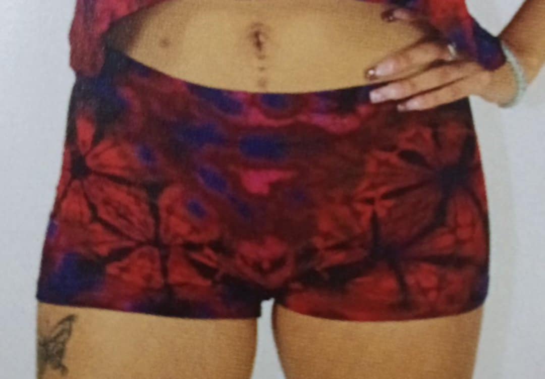 Women's Rayon Spandex Tie-Dye Classic Booty Shorts