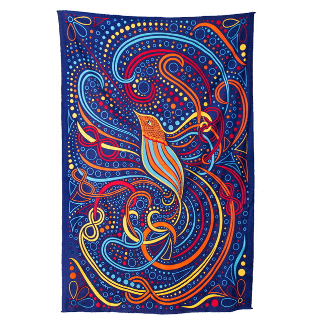 3D Hummingbird Tapestry - HalfMoonMusic