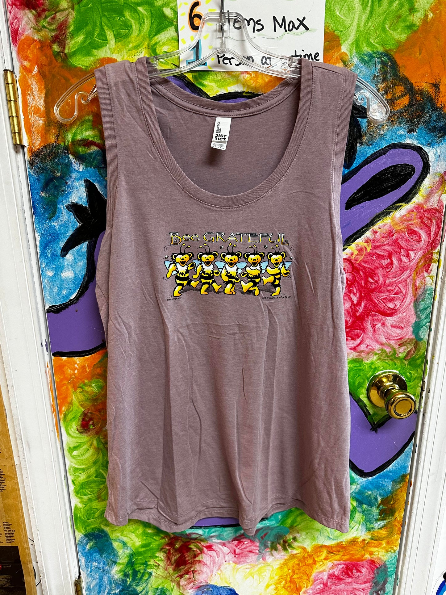 Grateful Dead Bee Grateful Womens Tank Top - HalfMoonMusic