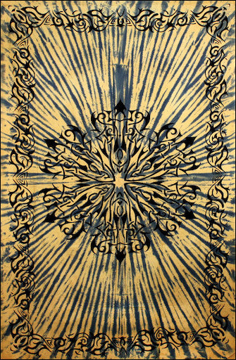 Tattoo Tribal Tie-dye Tapestry - HalfMoonMusic