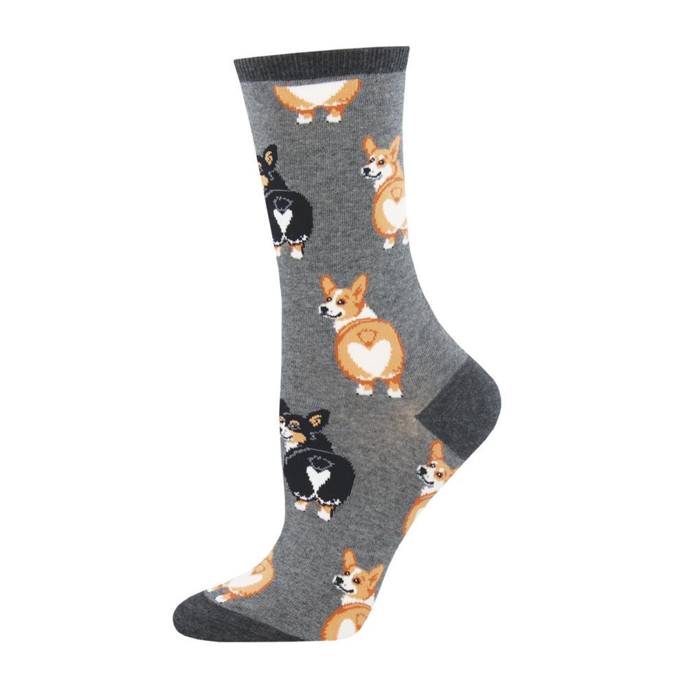 Women's Corgi Butt Crew Socks - HalfMoonMusic