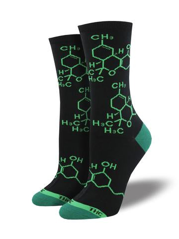 Women's Molecule Crew Socks - HalfMoonMusic