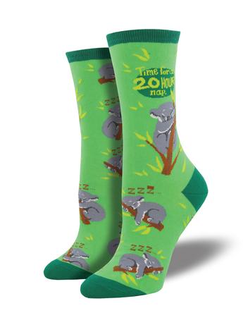 Women's Koalaty Time Crew Socks - HalfMoonMusic