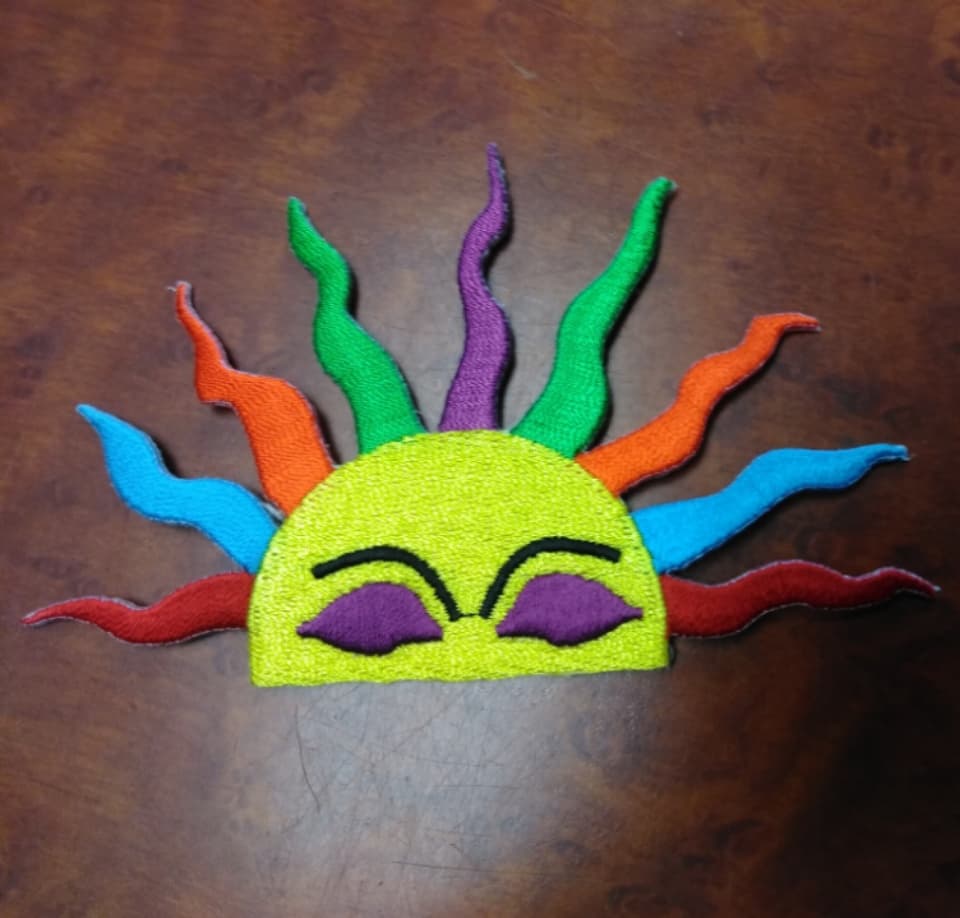 Colorful Half Sun Patch - HalfMoonMusic
