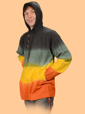 Mens Cotton Rebel Soul Rasta Hoodie - HalfMoonMusic