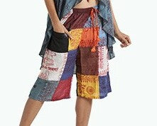 Unisex Rayon Deity Patch Shorts - HalfMoonMusic