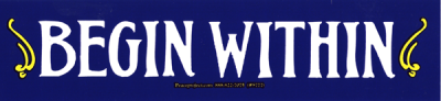 Begin Within Bumper Sticker - HalfMoonMusic