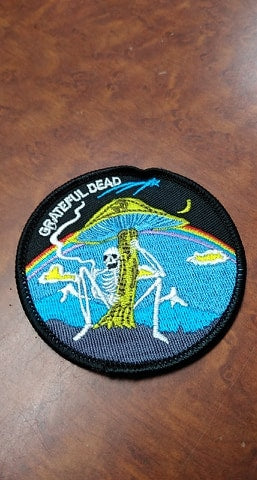 Grateful Dead Mushroom Skeleton Patch - HalfMoonMusic