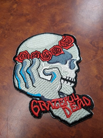 Grateful Dead Skull Roses Hand Patch - HalfMoonMusic