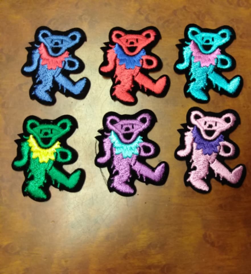 Mini Dancing Bear Patches - HalfMoonMusic