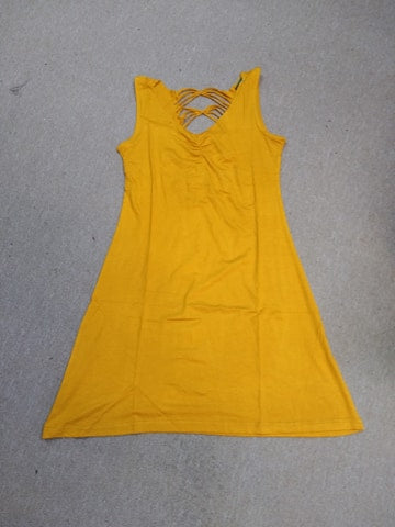 Womens Solid Sleeveless Slit Back Tunic Dress - HalfMoonMusic