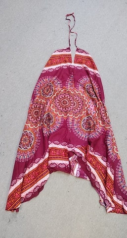 Womens Rayon Halter Mandala Maxi Dress - HalfMoonMusic