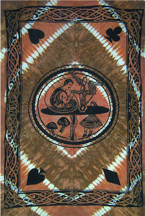 Alice in Wonderland Tie-dye Tapestry - HalfMoonMusic