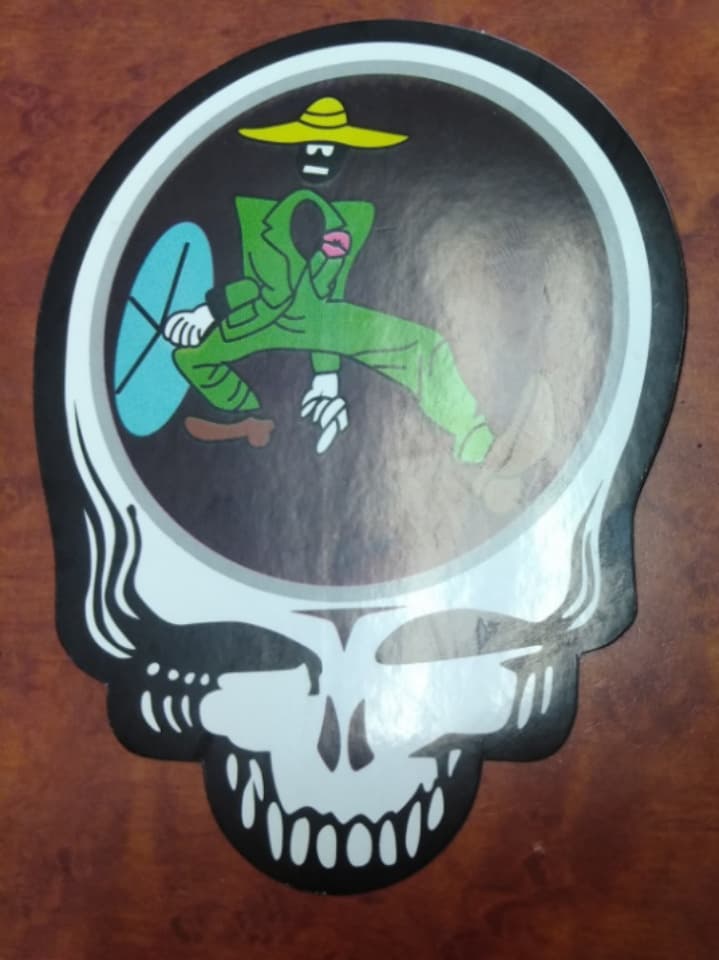Shakedown Dude Stealie Sticker - HalfMoonMusic
