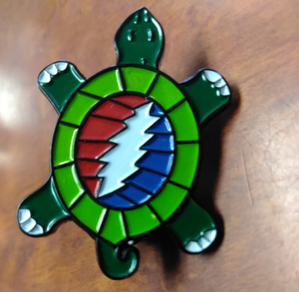 Lightning Bolt Turtle Hat Pin - HalfMoonMusic