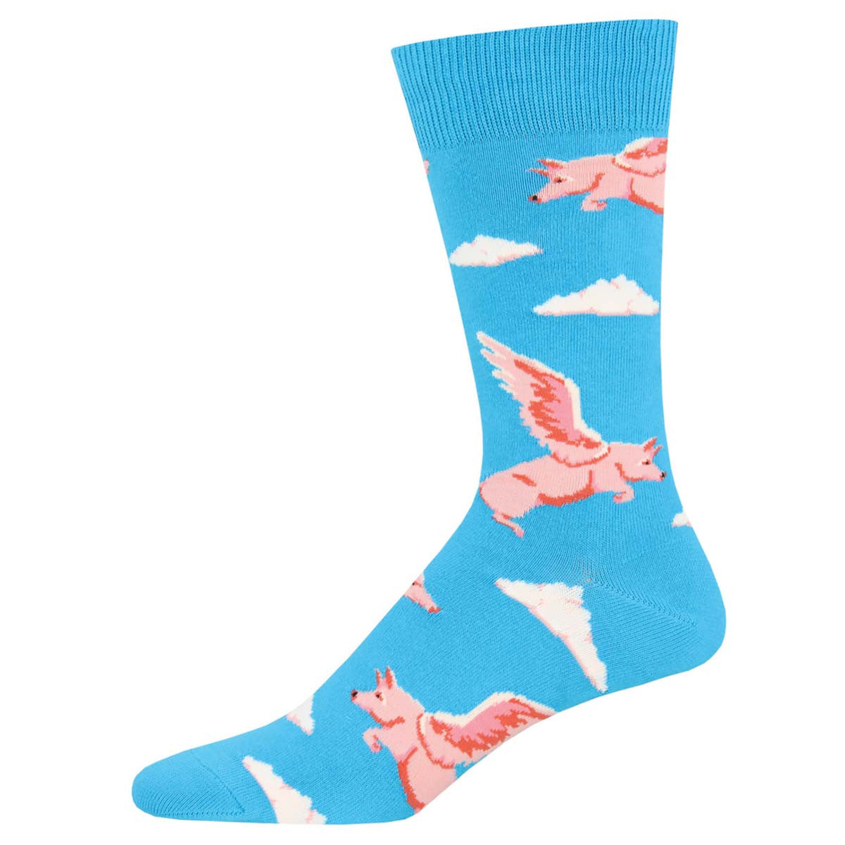 Mens Flying Pig Crew Socks - HalfMoonMusic