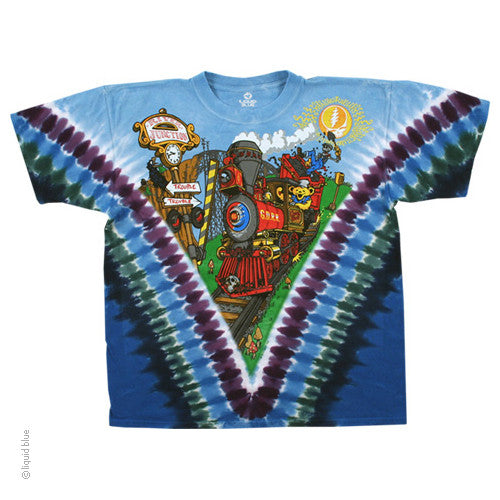 Grateful Dead Casey Jones Tie Dye T-shirt - HalfMoonMusic