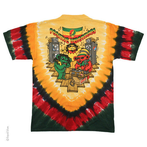 Grateful Dead Bears Positive Vibrations T-Shirt - HalfMoonMusic