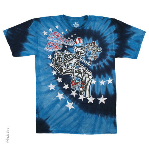 Grateful Dead / U.S. Blues / Uncle Sam Skeleton T-Shirt White / S