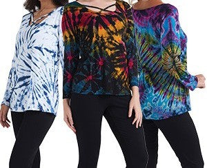 Ladies Long Sleeve Strap Neck Top - HalfMoonMusic
