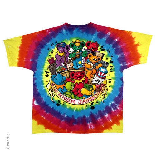 Men's Grateful Dead Bear Jamboree Tie Dye T-shirt - HalfMoonMusic