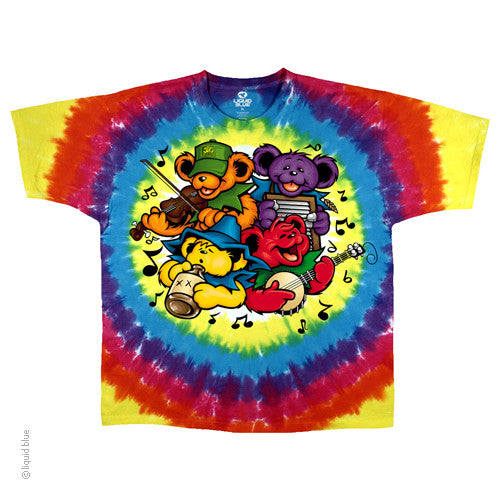 Men's Grateful Dead Bear Jamboree Tie Dye T-shirt - HalfMoonMusic
