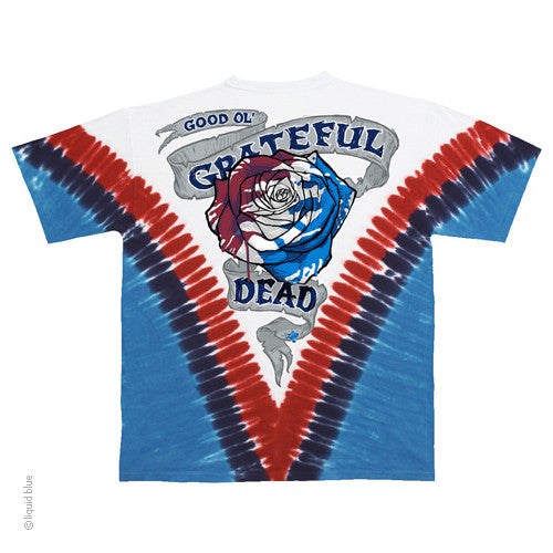 Grateful Dead Melting Steal Your Face Tie Dye T-shirt - HalfMoonMusic