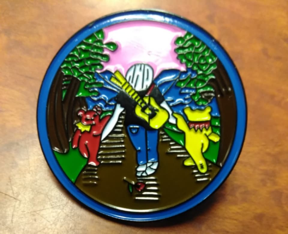 Walking with Jerry Hat Pin - HalfMoonMusic