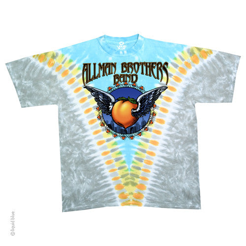 Mens Allman Brothers Flying Peach Tie Dye T-Shirt - HalfMoonMusic