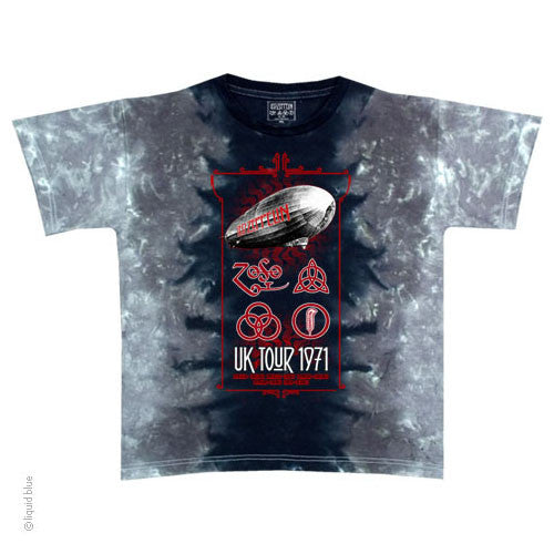 Led Zeppelin UK Tour 1971 Tie dye T-Shirt - HalfMoonMusic