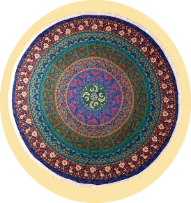 Napthal Print Round Tablecloth/Tapestry - HalfMoonMusic