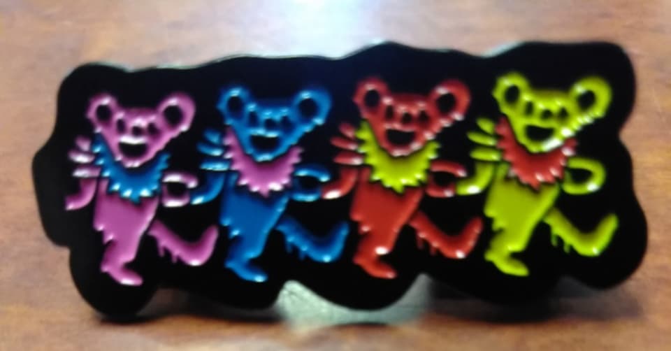 Grateful Dead Itty Bitty Dancing Bears Hat Pin - HalfMoonMusic