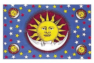 Moon and Stars Twin Tapestry - HalfMoonMusic