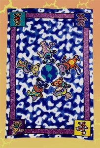 Grateful Dead Bears around the World Tapestry - HalfMoonMusic