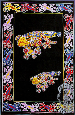 Psychedelic Frog Tapestry - HalfMoonMusic