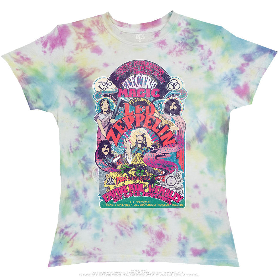 Led Zeppelin Electric Magic Junior Ladies Tshirt - HalfMoonMusic