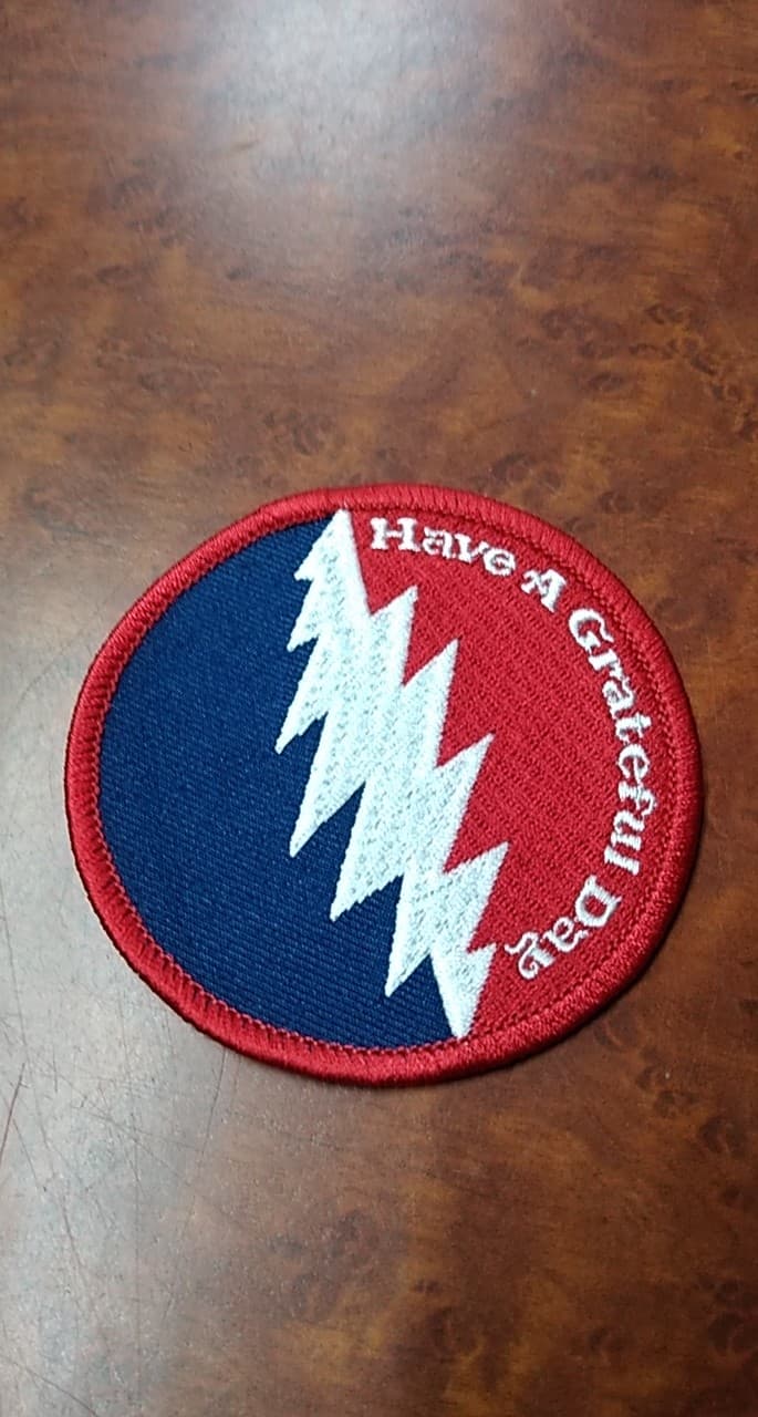 Have A Grateful Day Bolt Patch - HalfMoonMusic