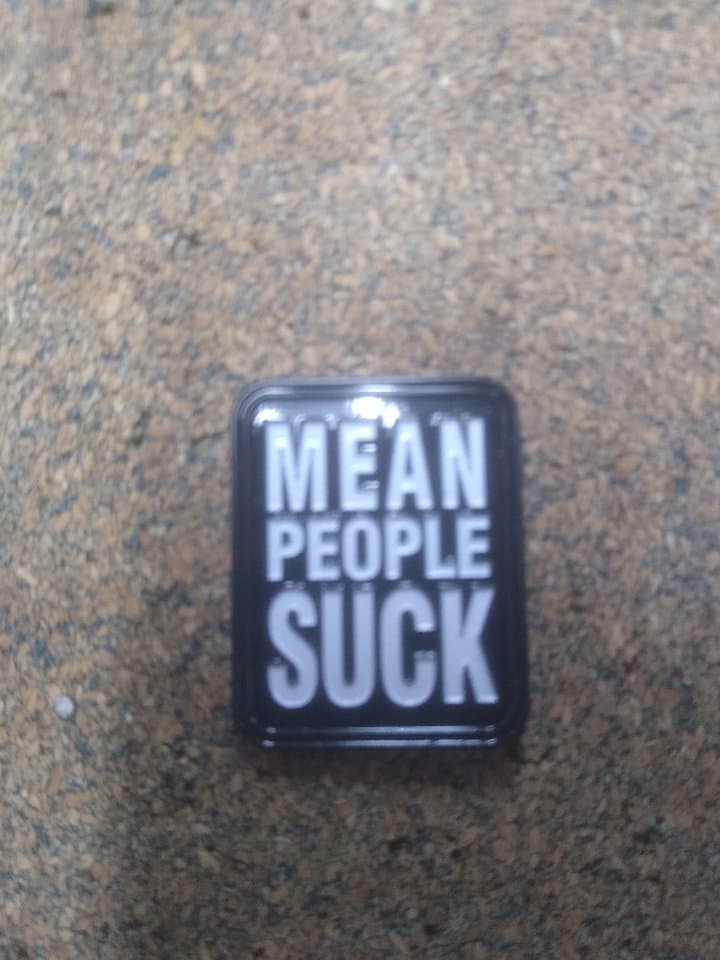 Mean People Suck Hat Pin - HalfMoonMusic